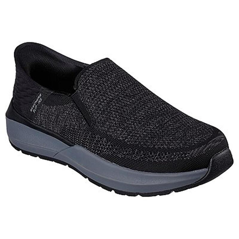 Zapatillas Deportivas Caminar Hombre Skechers 210546_BLK Negras sin Cordones