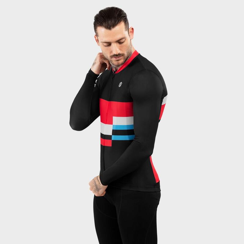 Maillot vélo manches longues homme Cyclisme M2 Riemst Noir