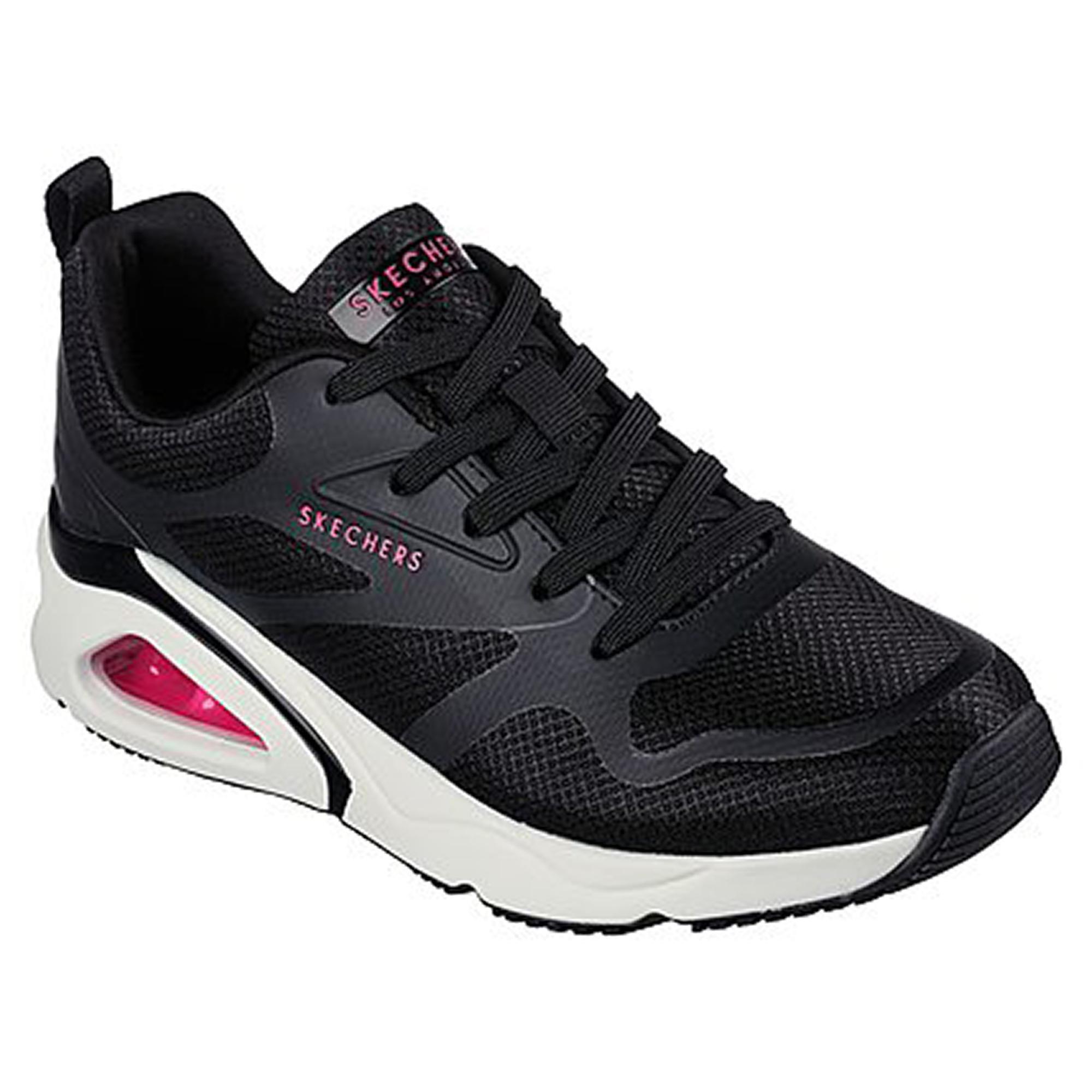 Zapatillas Deportivas Caminar Mujer Skechers 177420_BLK Negras con Cordones 2/5