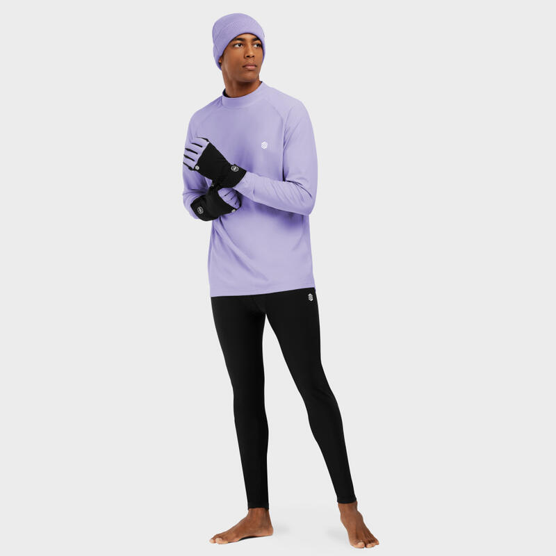 Camiseta interior térmica hombre esquí y nieve Slush Violet SIROKO Lavanda