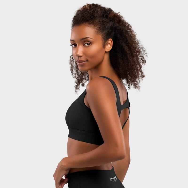 Sujetador deportivo alto impacto fitness Mujer Cross Black SIROKO Negro