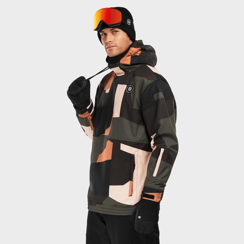 Heren Wintersport snowboardjas W1 Sandboard SIROKO Zwart