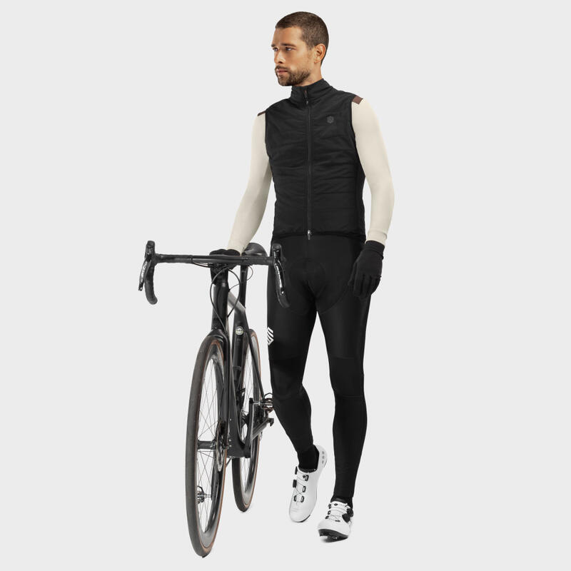 Chaleco térmico ciclismo hombre SRX Ultra Warm SIROKO Negro