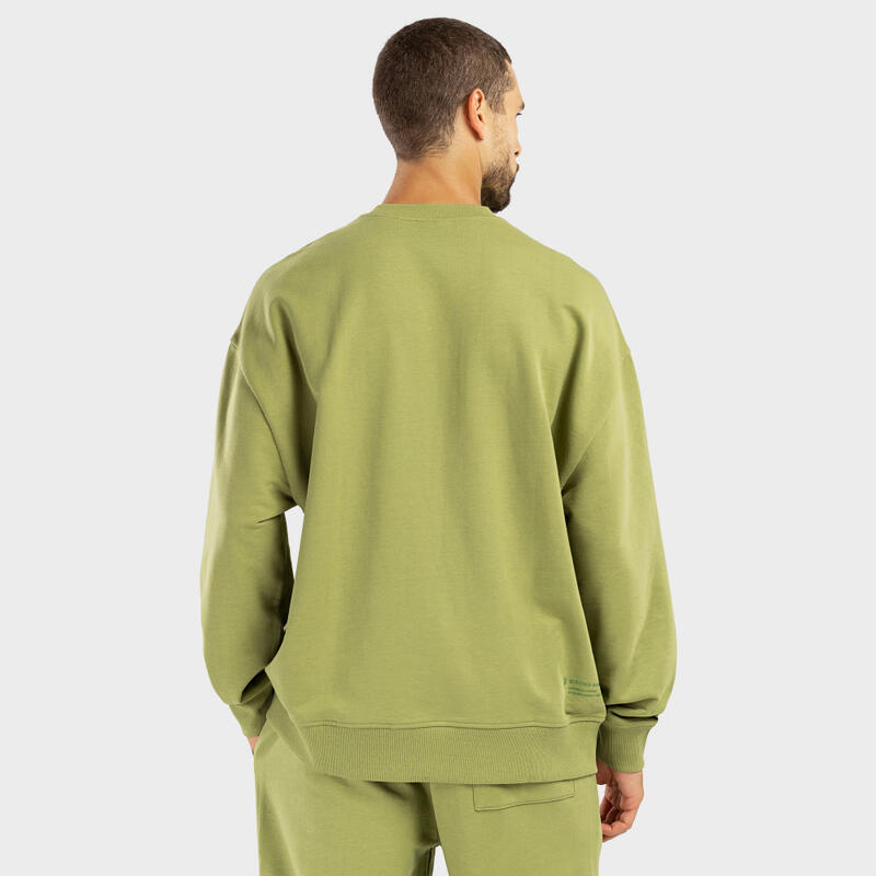 Sweat-shirt à col rond homme Lifestyle Tree Kaki