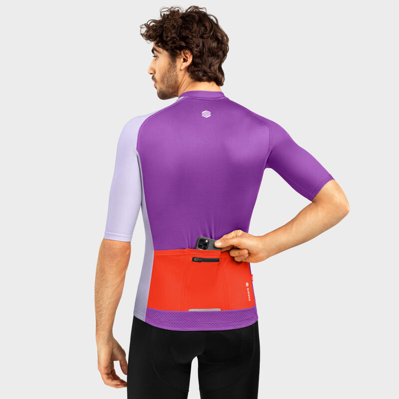 Maillot manches courtes Cyclisme SIROKO M2 Aconcagua Violet Homme