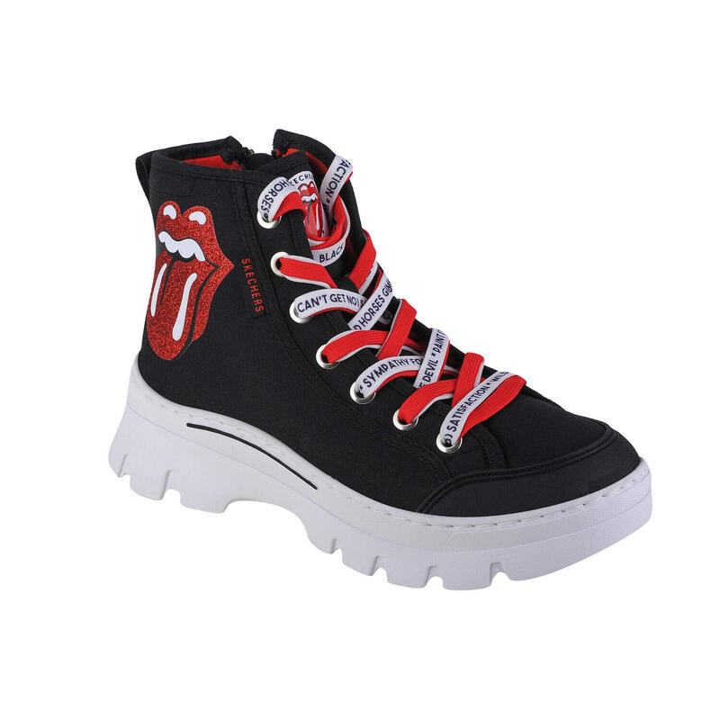 Pantofi sport femei Skechers Street x The Rolling Stones, Negru