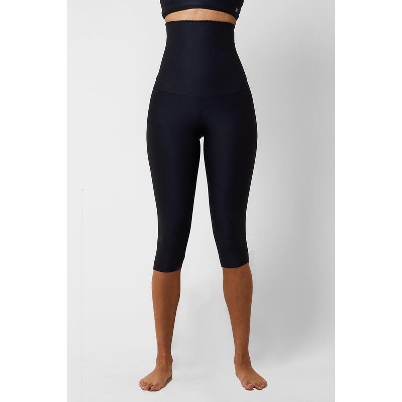 TLC Sport Performance Extra Strong Compression Curve Cropped Leggings With  Tummy Control - Black