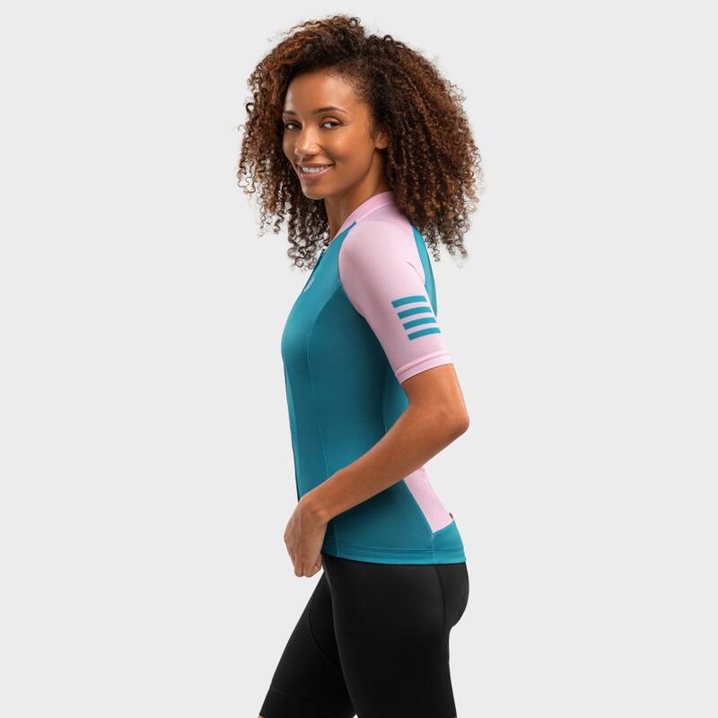 Maglia da ciclismo ultraleggera da donna M3 Bramont SIROKO Verde Smeraldo