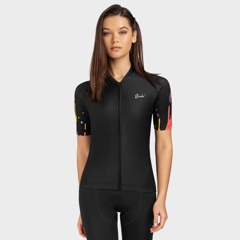 Damen Radsport kurzärmeliges radtrikot für M2 Aquarelle SIROKO Schwarz