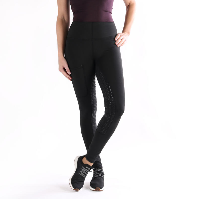 Legging d'Équitation Illustris Full Grip Epplejeck Noir