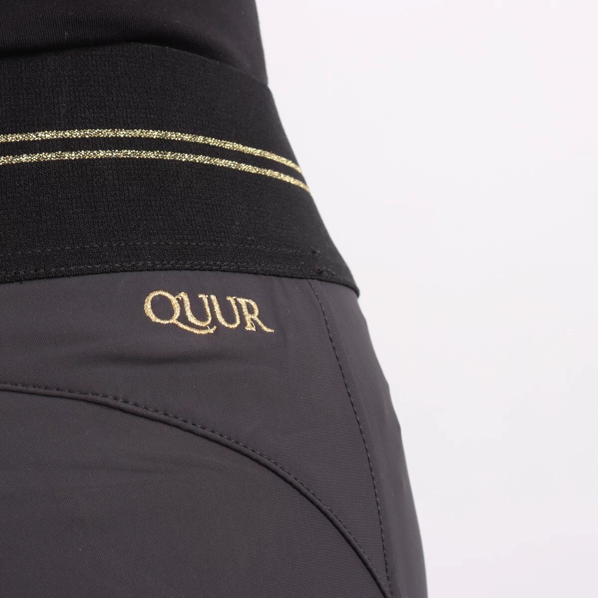Reitleggings Qnila Vollbesatz Silikon Quur Dunkelblau-Gold 5/6
