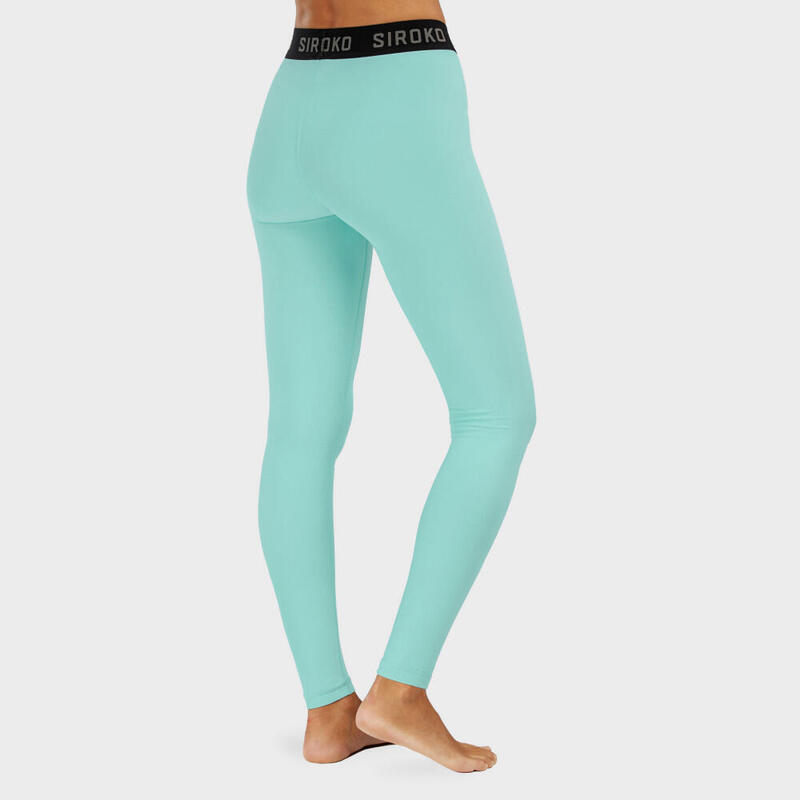 Pantalon sous-vêtement thermique femme Sports d'hiver Laax Turquoise