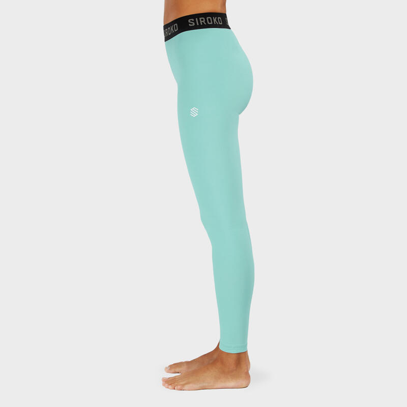 Pantalon sous-vêtement thermique femme Sports d'hiver Laax Turquoise