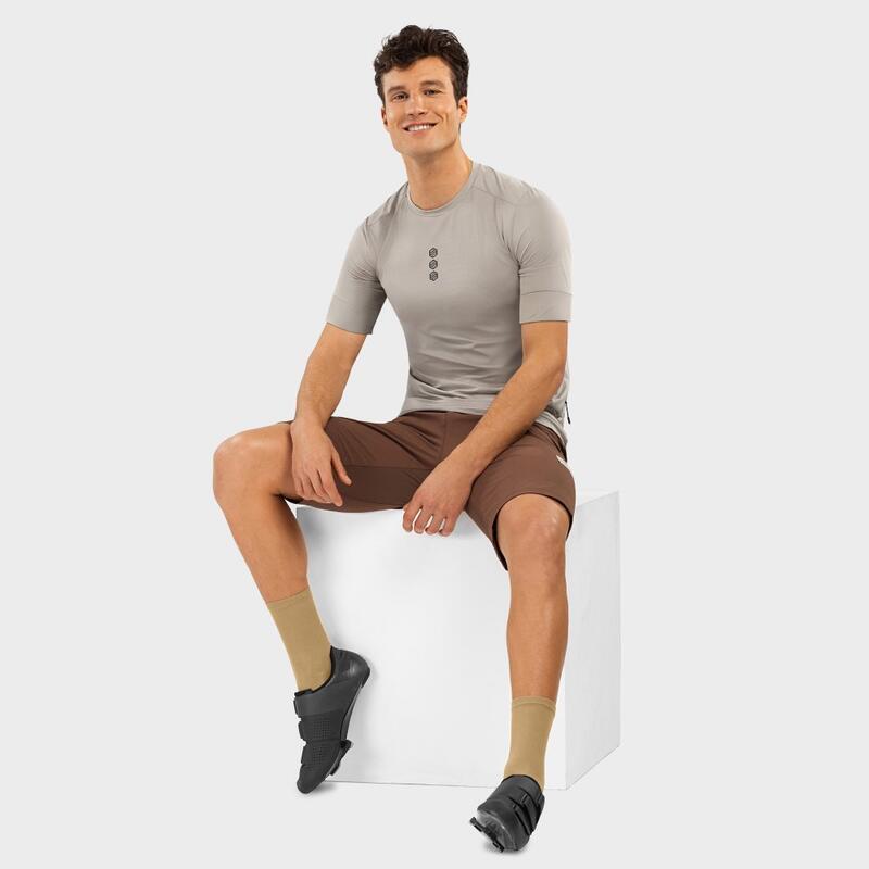 Herren Radsport gravel-shirt für Cedar SIROKO Beige