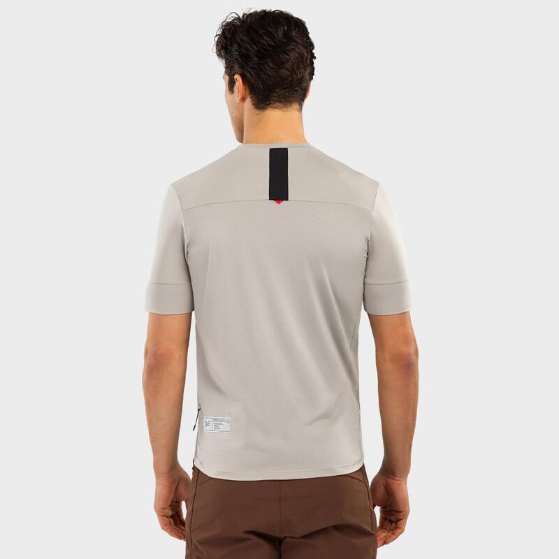 T-shirt gravel homme Cyclisme Cedar Beige