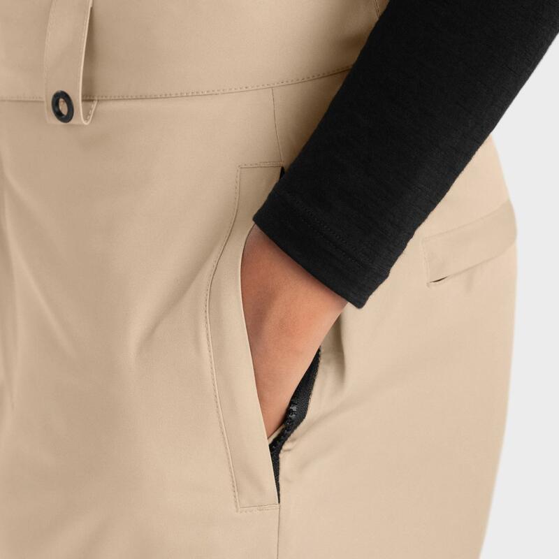 Pantalon snowboard femme Sports d'hiver Groot-W Beige