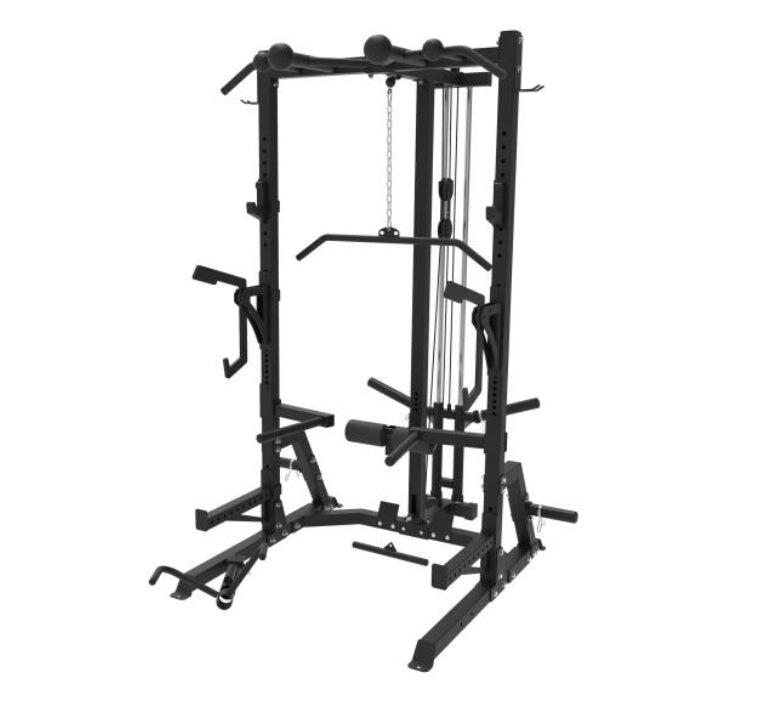 MUSCLESQUAD Phase 2 Quarter Squat Rack with Cable Pulley
