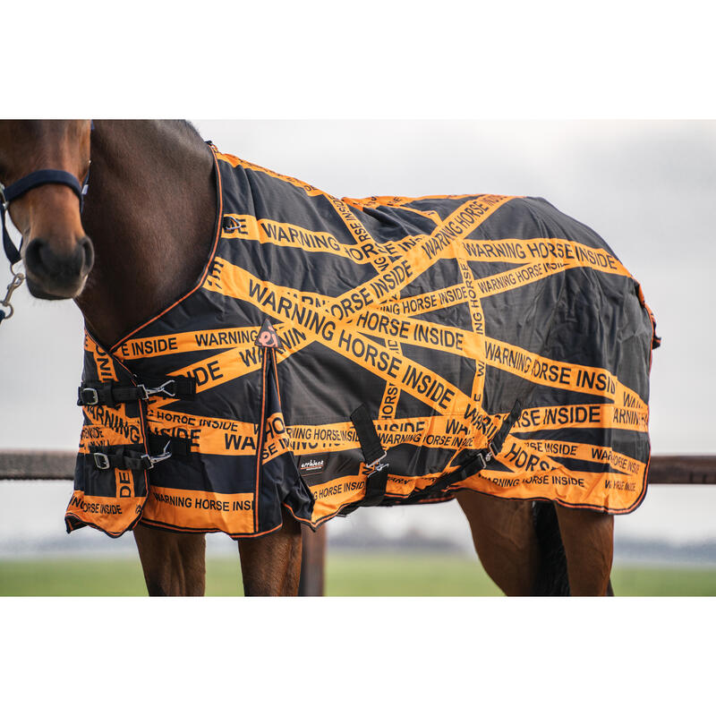 Outdoordecke Warning Horse 0 g Epplejeck Schwarz-Orange