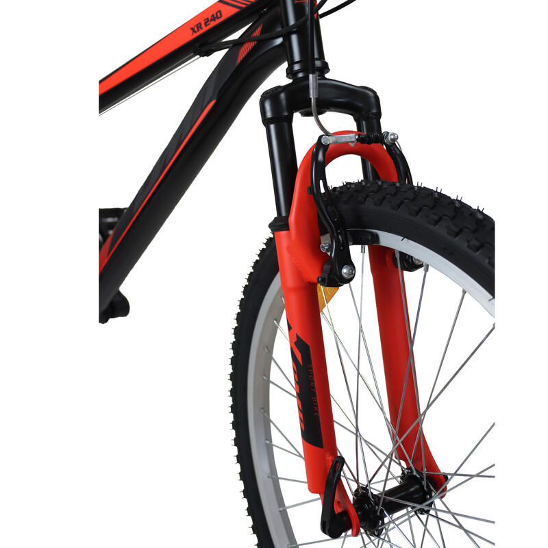 Bicicleta Niños Umit De Montaña 24" Xr-Negro Roja