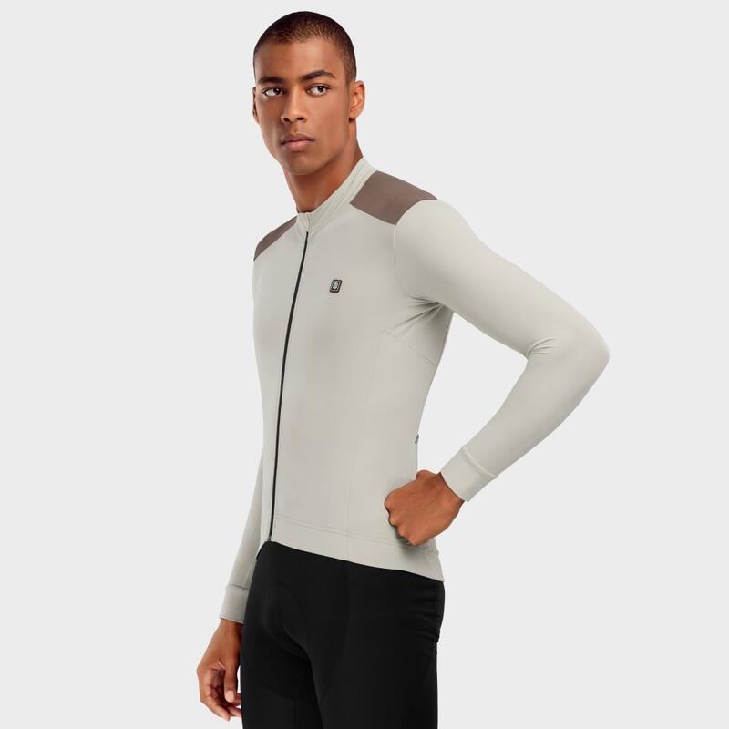 Herren Radsport thermo-radtrikot für M4 Sandhill SIROKO Beige