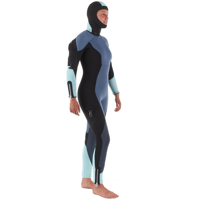 Refurbished Womens diving semi-dry wetsuit 7 mm neoprene - C Grade