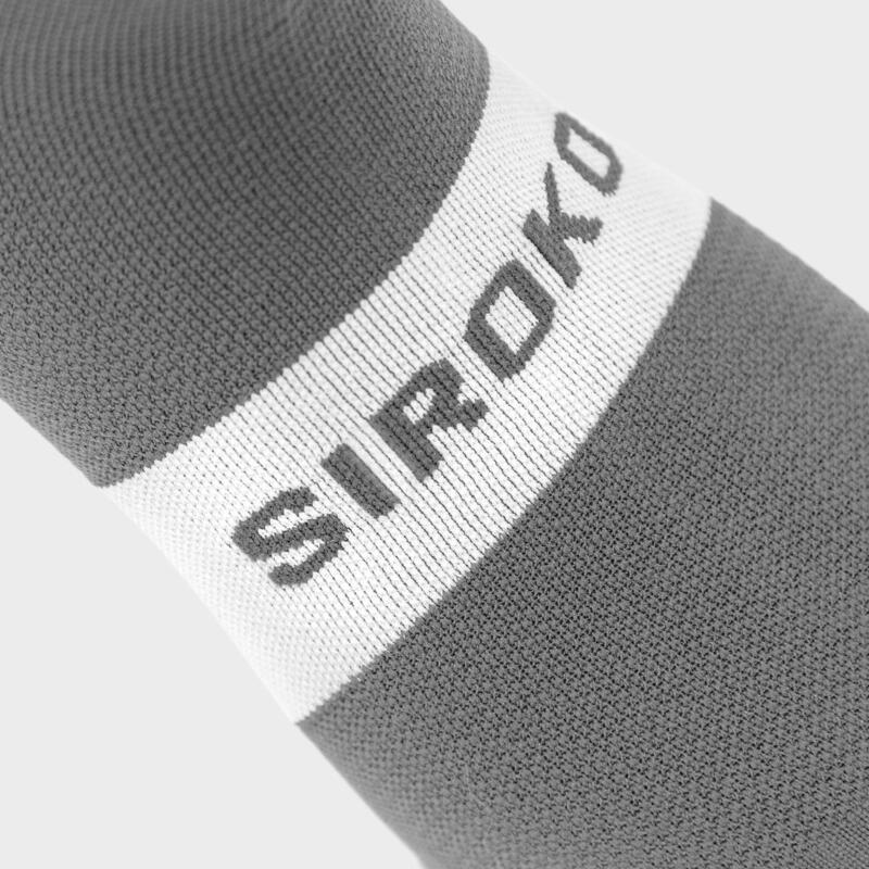 Herren und Damen Radsport Fahrradsocken S1 Grey Saas SIROKO Silbergrau