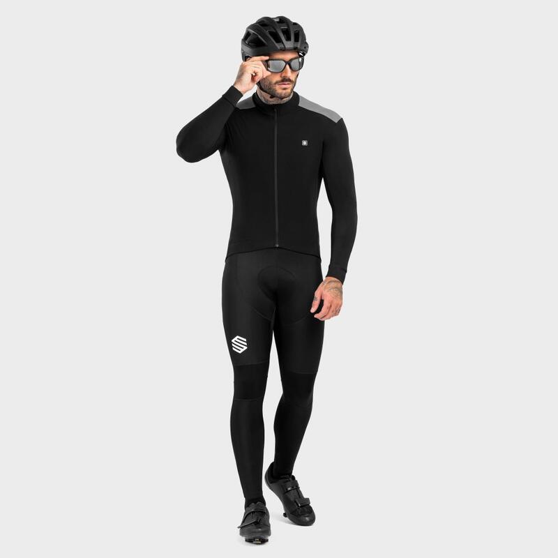 Maillot ciclismo térmico hombre M4 Fleet Moss SIROKO Negro