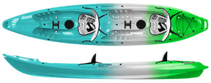 Dwuosobowy kajak sit on top do pływania Wave sport Scooter XT stabilny wygodny