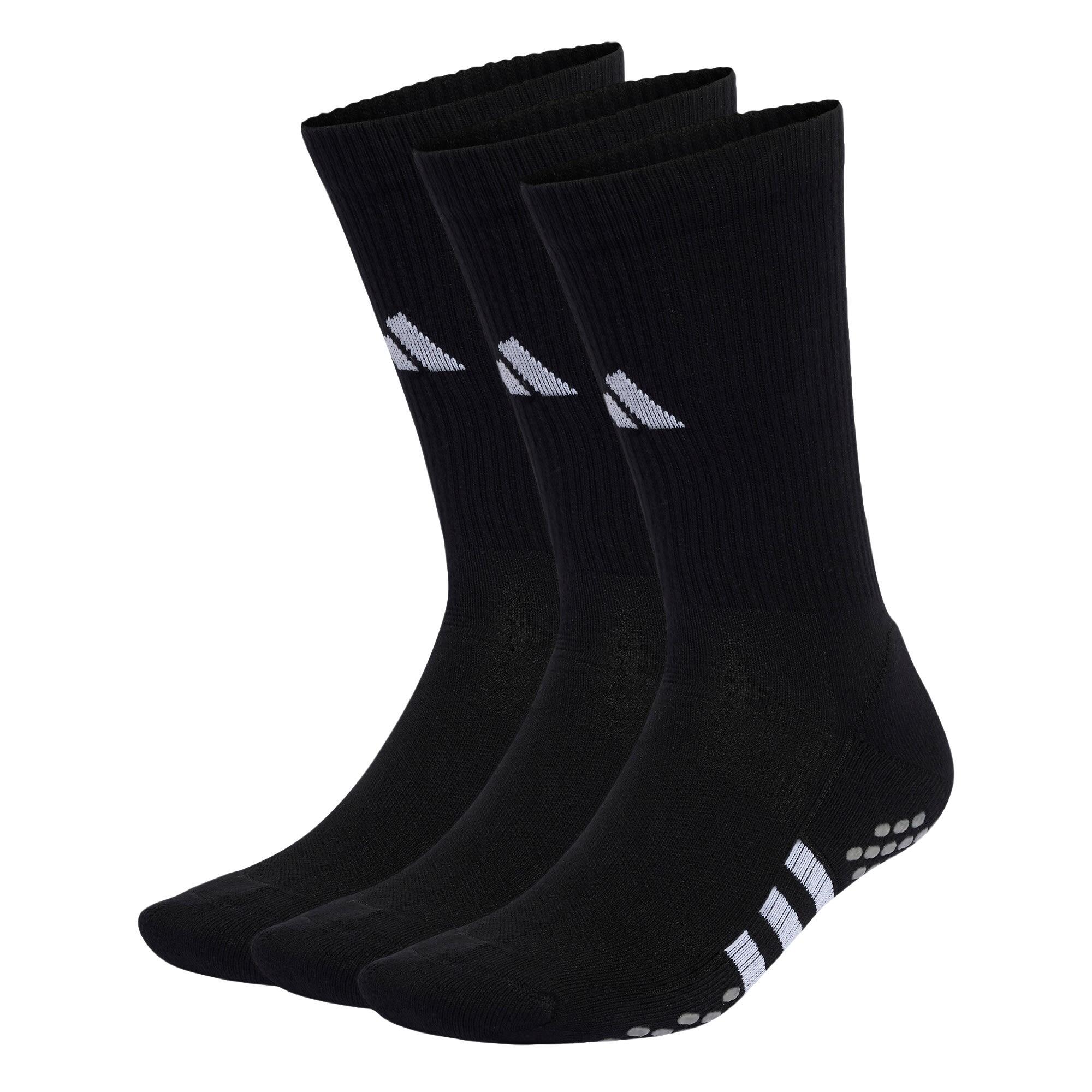 Performance Cushioned Crew Grip Socks 3-Pairs Pack 1/4