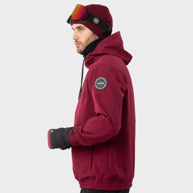 Herren Wintersport snowboardjacke für W1 Groenland SIROKO Bordeauxrot