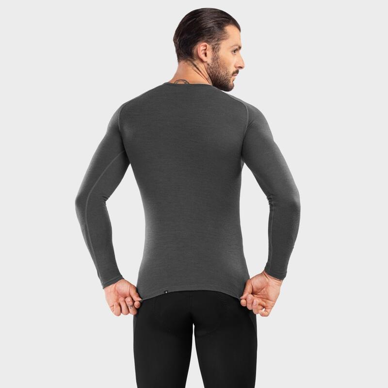 Herren Radsport fahrradbaselayer aus merinowolle für SRX Compact SIROKO Grau