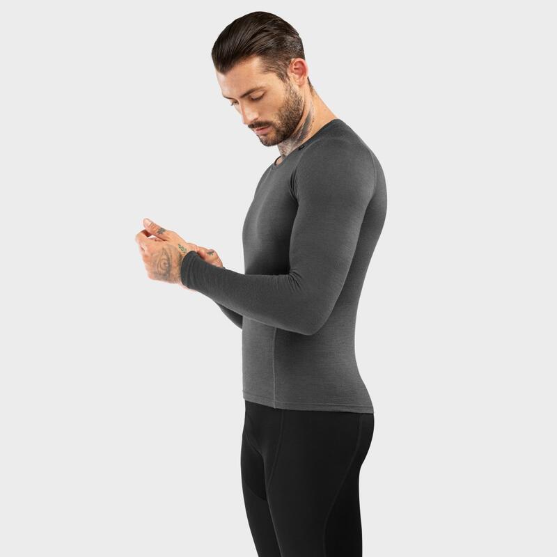 Herren Radsport fahrradbaselayer aus merinowolle für SRX Compact SIROKO Grau