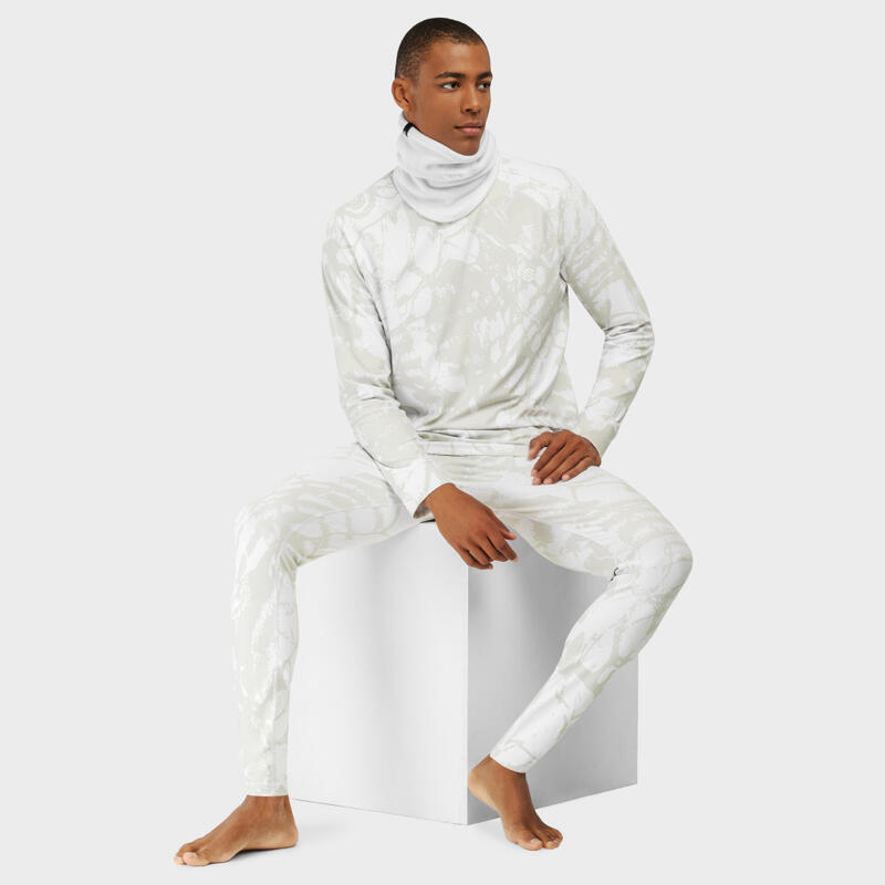 Camiseta interior térmica hombre esquí y nieve Slush Gray SIROKO Blanco