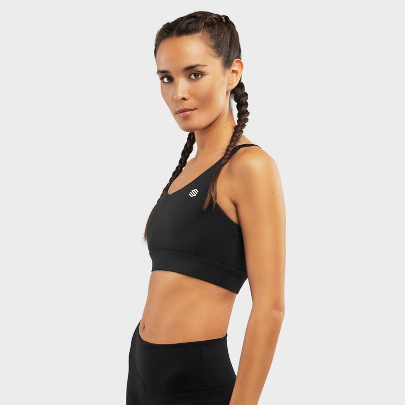 Sujetador deportivo alto impacto fitness Mujer Pacemaker Black SIROKO Negro