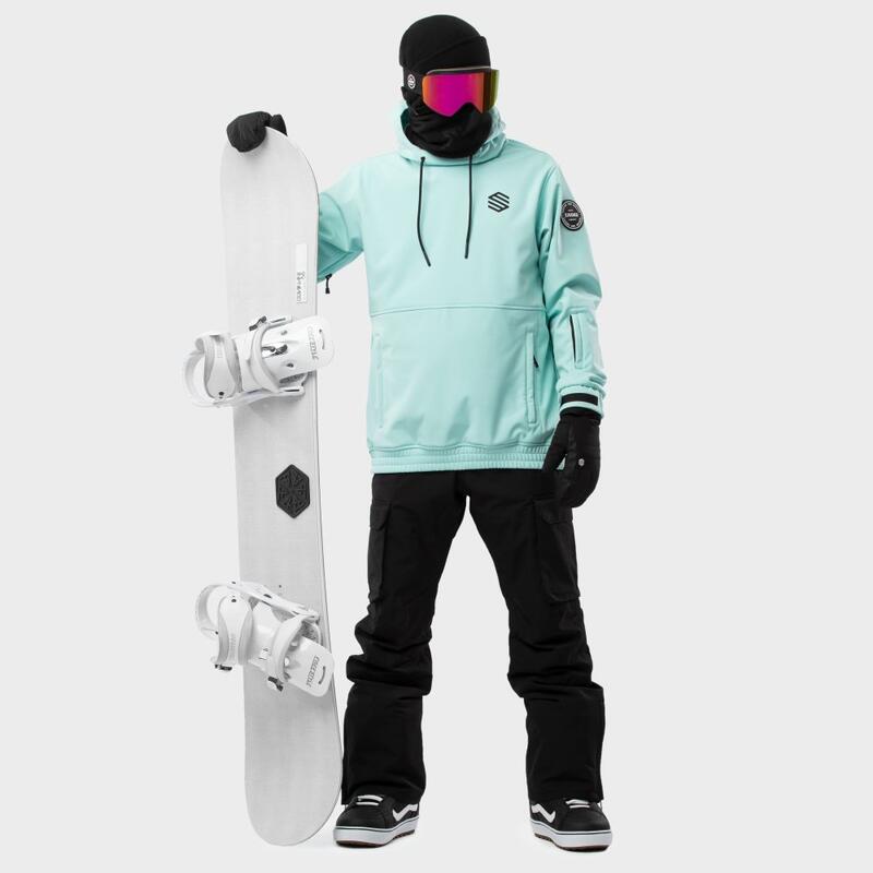 Camisola com capuz de snowboard homem W1 Iceberg - Turquesa