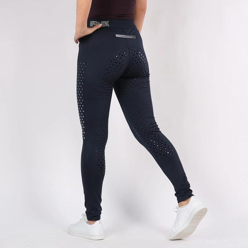 Reitleggings Runaway Kids Vollbesatz Silikon Imperial Riding Dunkelblau