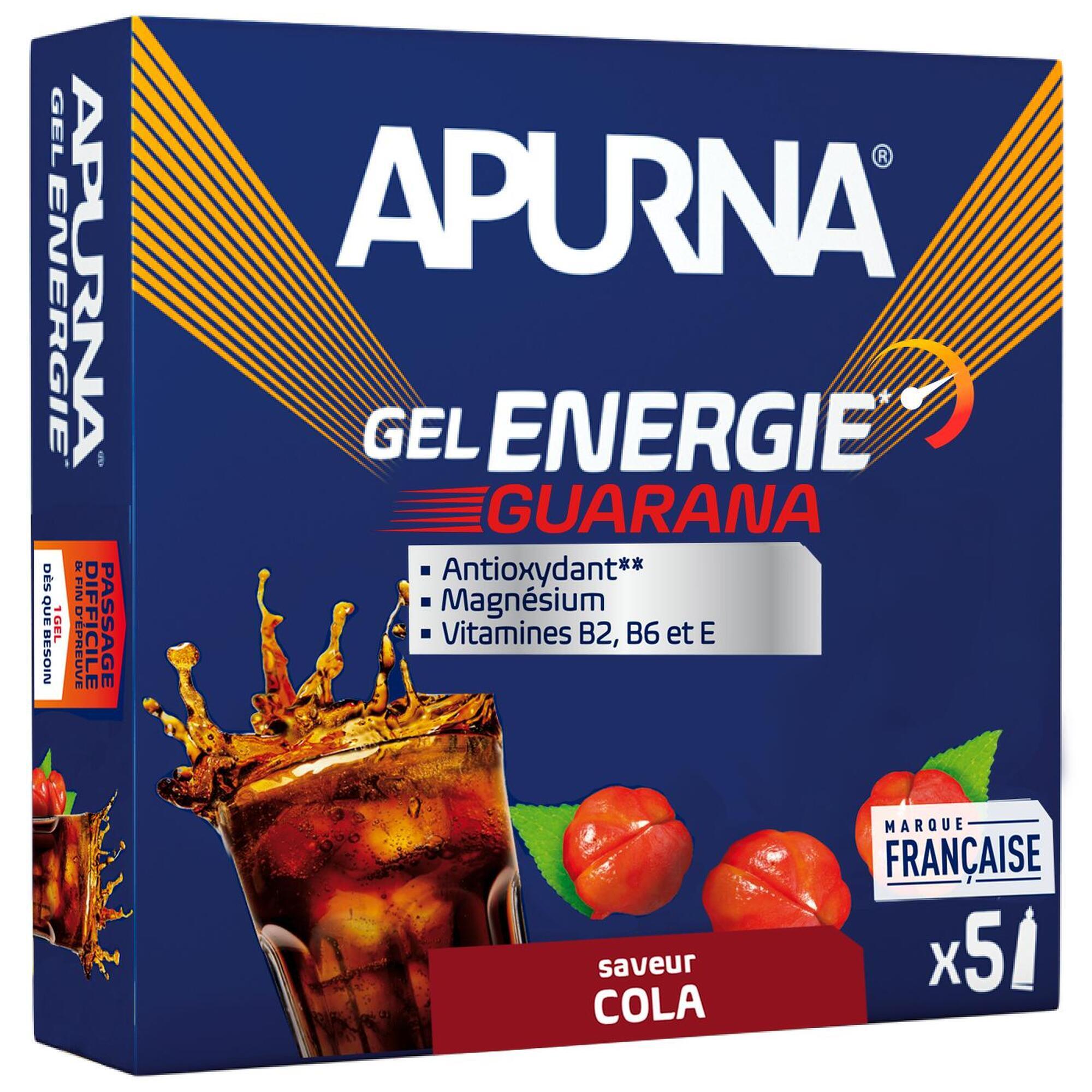 Apurna - Gel Passage Difficile (etui 5 X 35g) | Guarana Cola - Gel Énergétique - 175 G - Decathlon