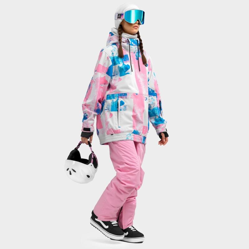 Kobieta Sporty zimowe Damska kurtka snowboardowa W1-W Holi Cukierkowy Róż