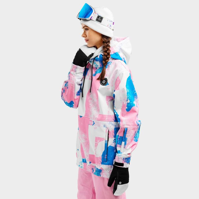 Casaco de snowboard para mulher Desportos de inverno W1-W Holi Rosa Chiclete