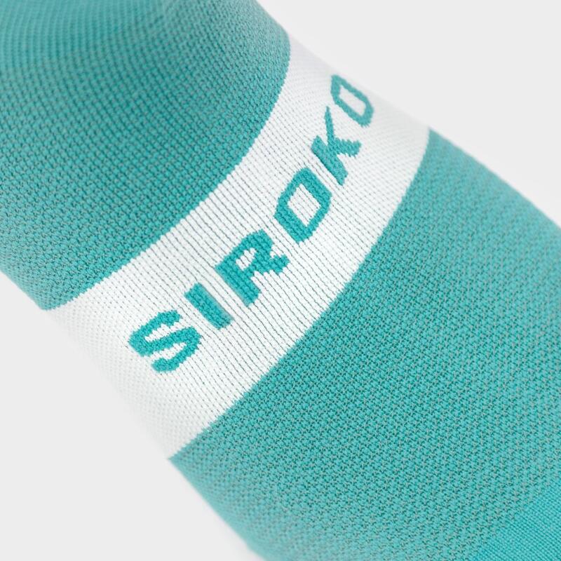 Herren und Damen Radsport Fahrradsocken S1 Cyan Trollstigen SIROKO Cyan