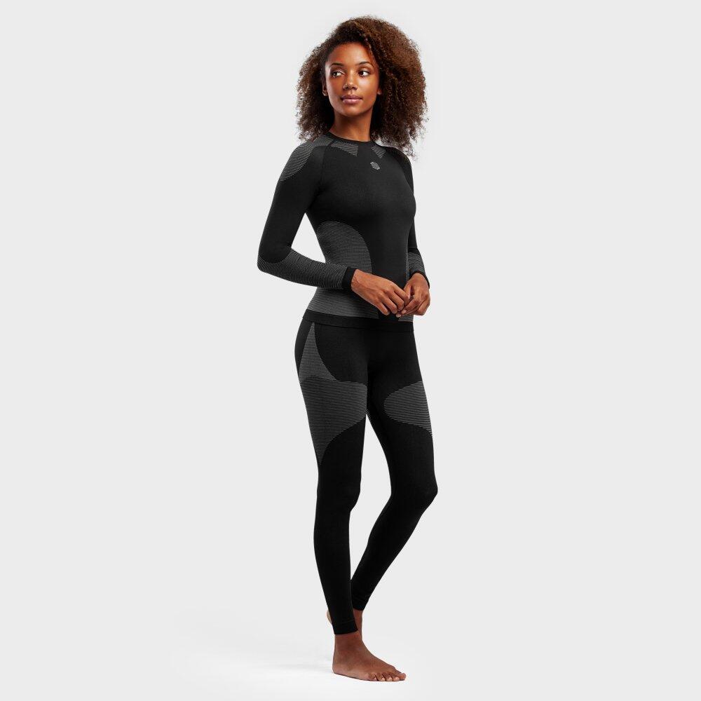 Women's compression undershirt Winter sports Drystone Black