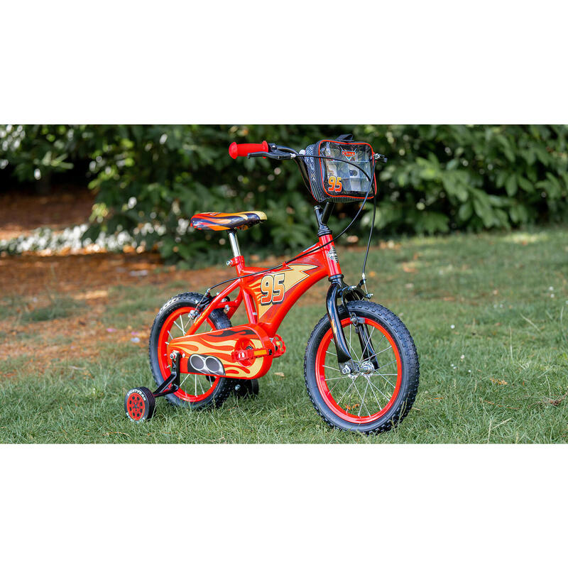 Huffy Disney Cars 14 inch Kinderfiets + Stabilisatoren