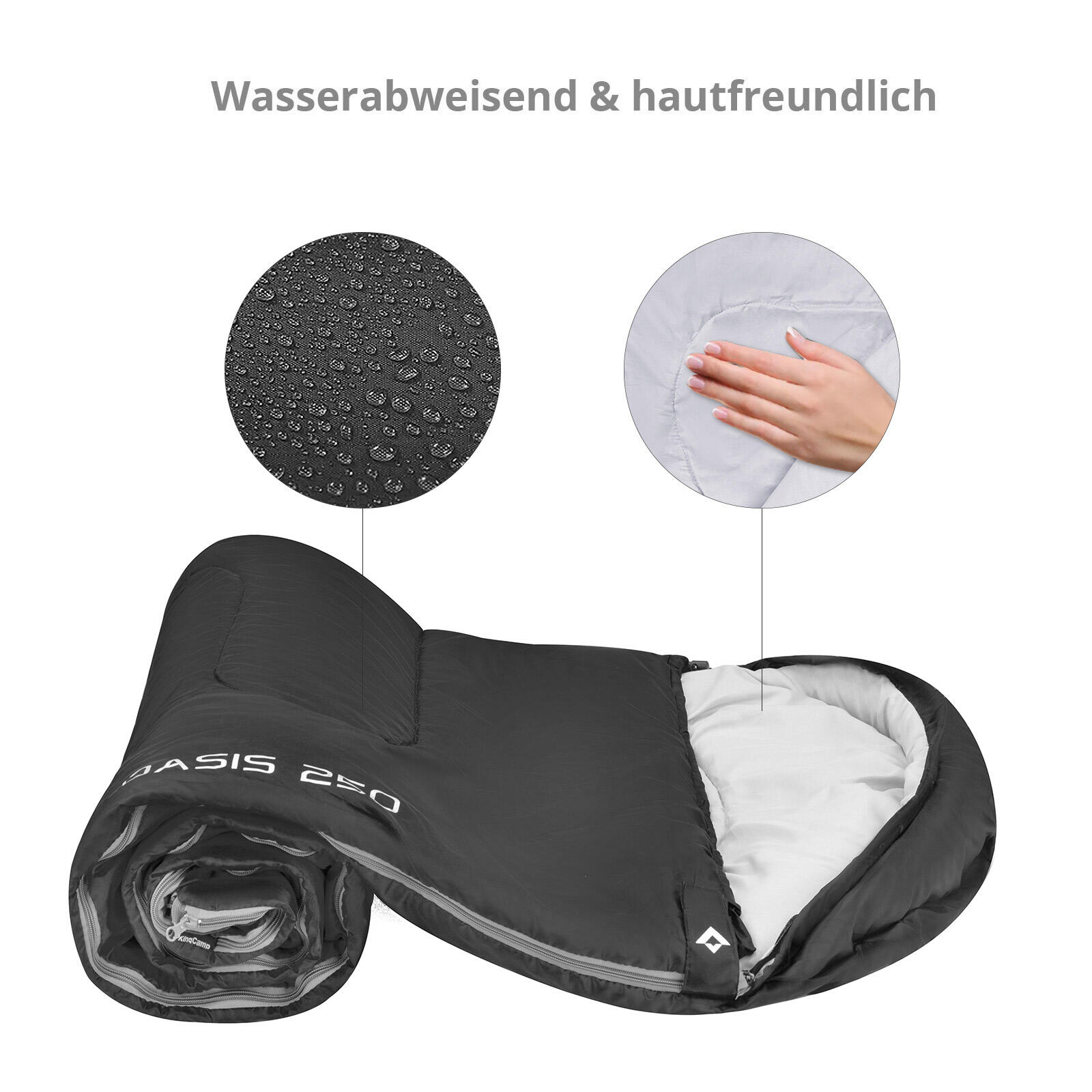 Sac de couchage d'été Oasis 250 Camping Outdoor 2,2m 12°C 6/7