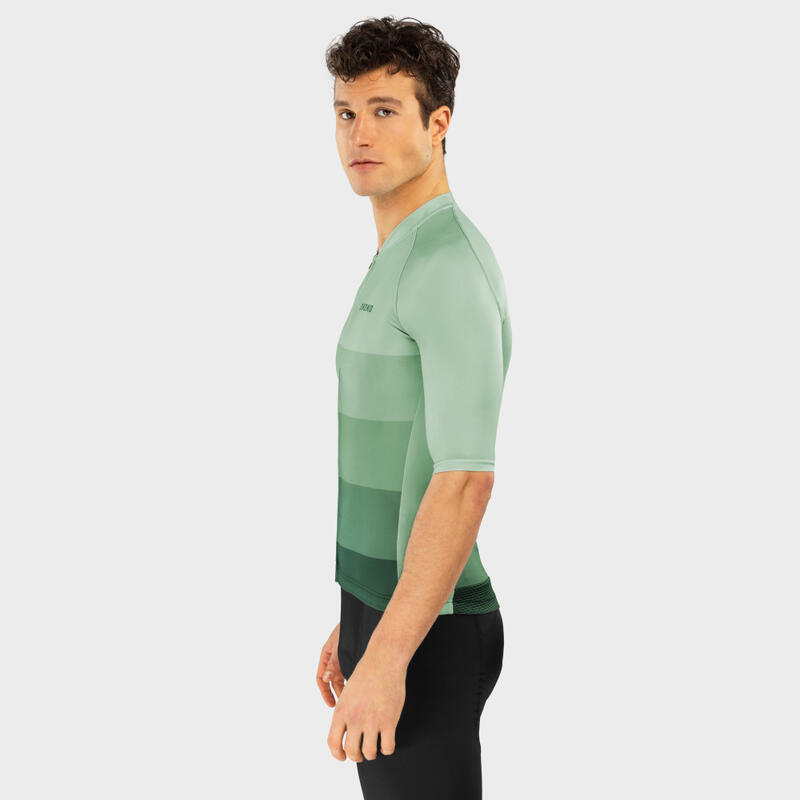 Camisola manga curta Ciclismo SIROKO M2 Greenways Menta Homem