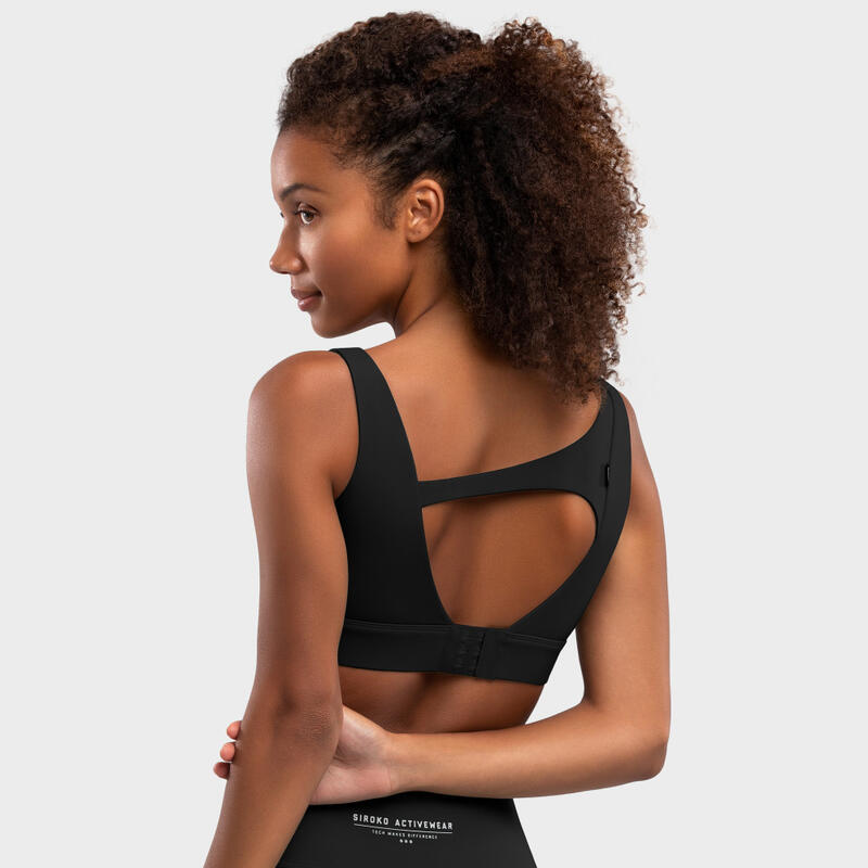 Brassière sport - Maintien élevé Fitness Femme Cross Black Noir