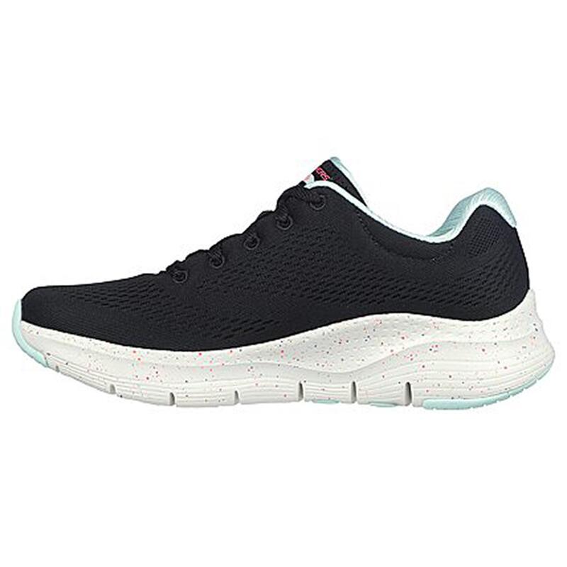 Zapatillas Deportivas Caminar Mujer Skechers 149566_BKMT Negras con Cordones