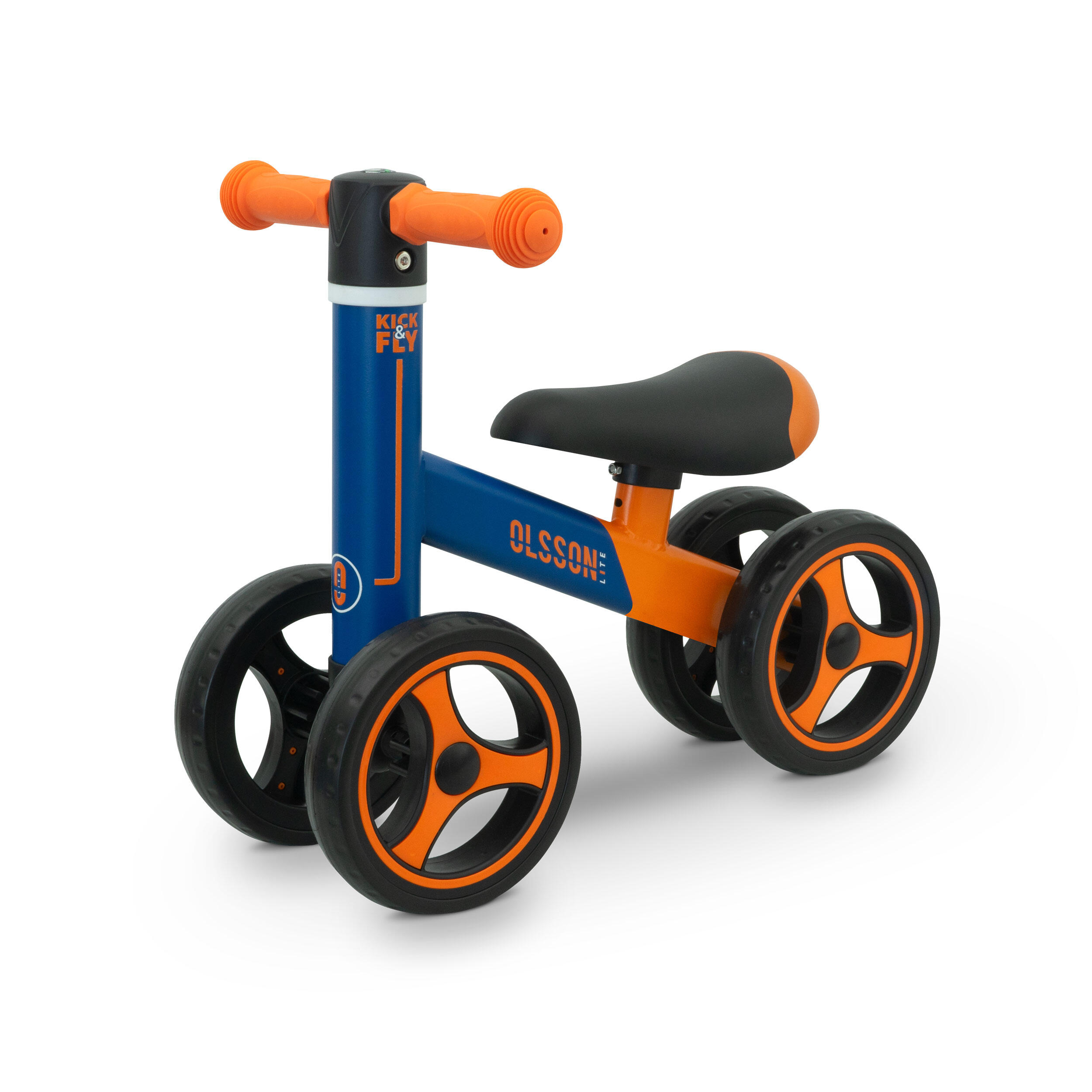 Triciclo KICK FLY Triciclo sin pedales Azul Naranja Decathlon