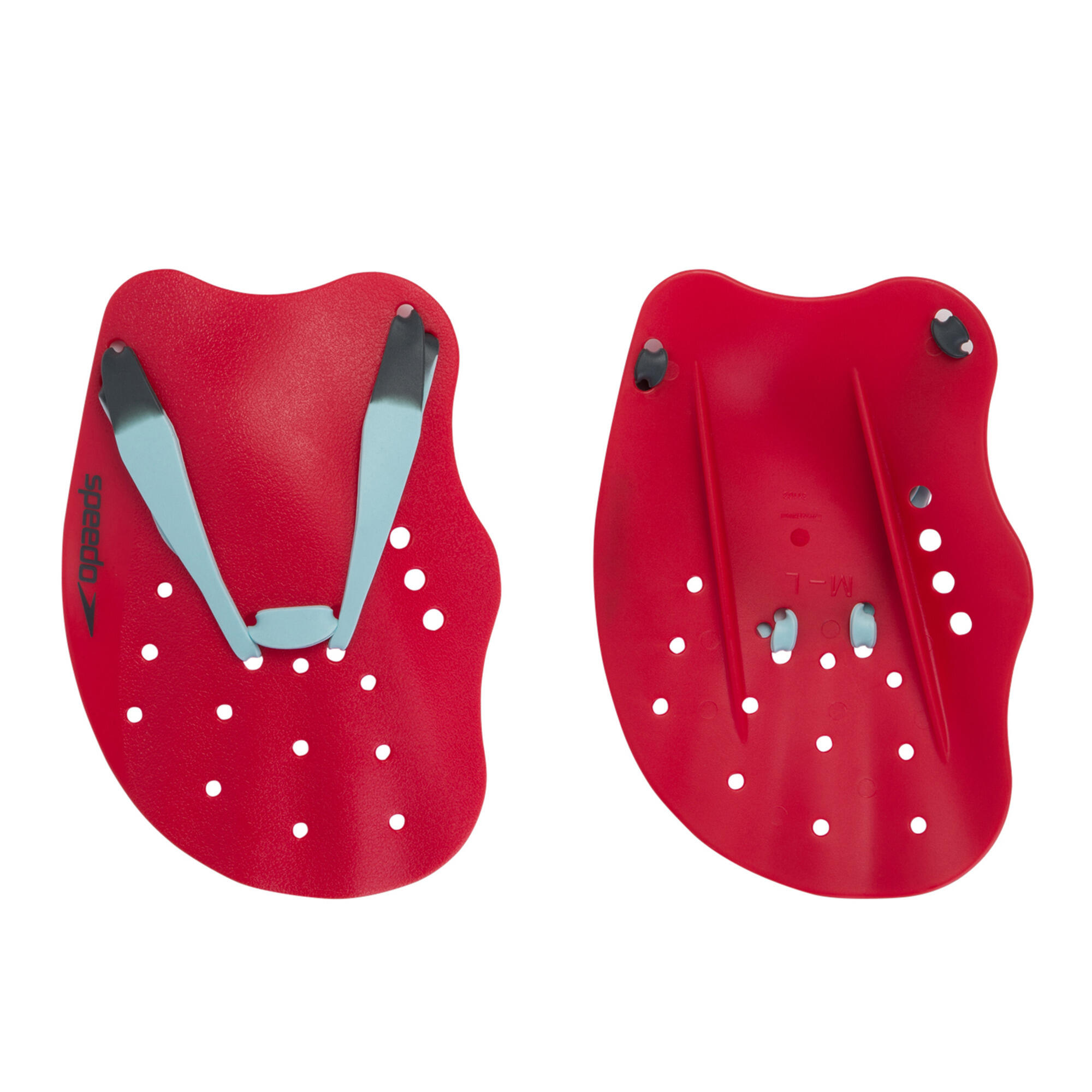 Zoggs Unisex Matrix Hand Paddles Swim Training Aid For Improved Technique, Blue/Grey, Large