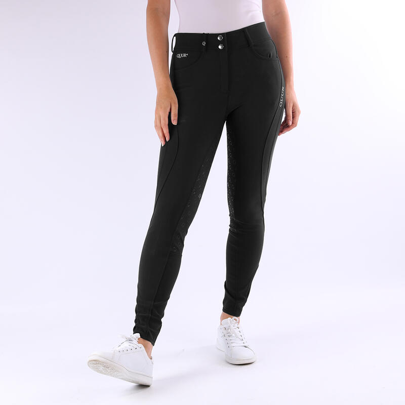 Pantalon d'Équitation Highwaist QNeva Full Grip Quur Noir