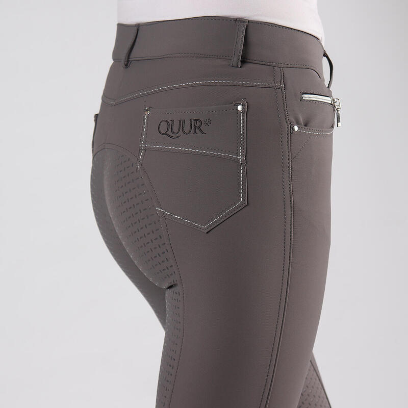 Pantalon d'Équitation QBlayze Full Grip Quur Gris